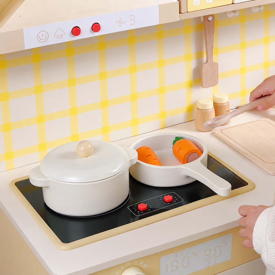 Floral Wooden Play Kitchen