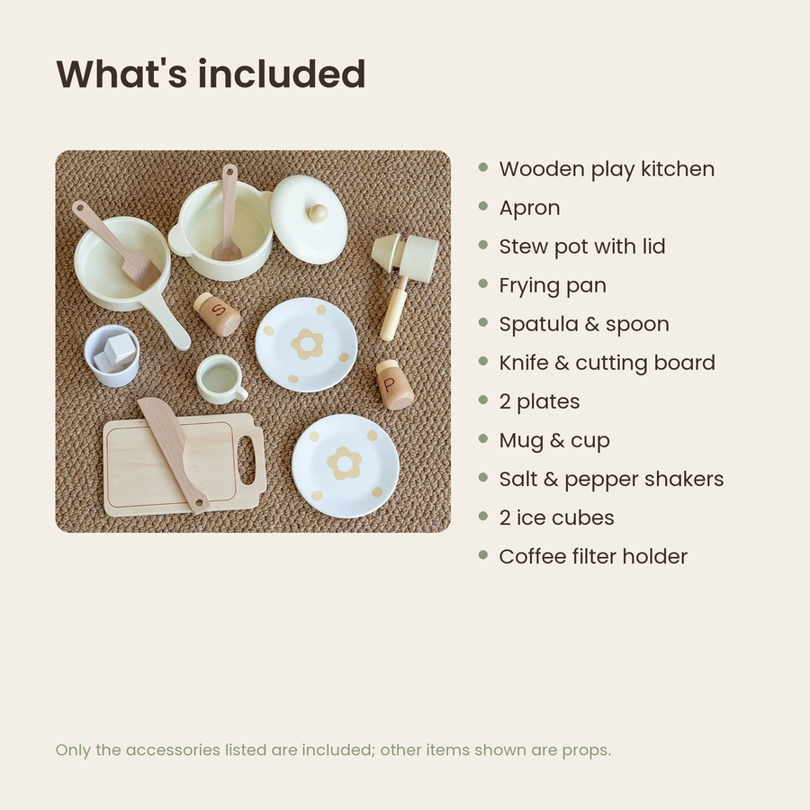 Floral Wooden Play Kitchen