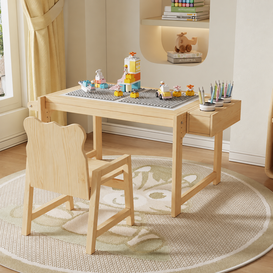 Kids Wooden Art Table and Chair