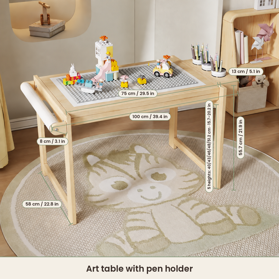 Kids Wooden Art Table and Chair