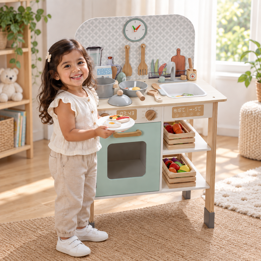 Little Chef Wooden Play Kitchen