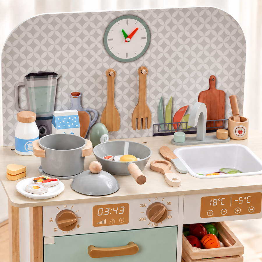 Little Chef Wooden Play Kitchen