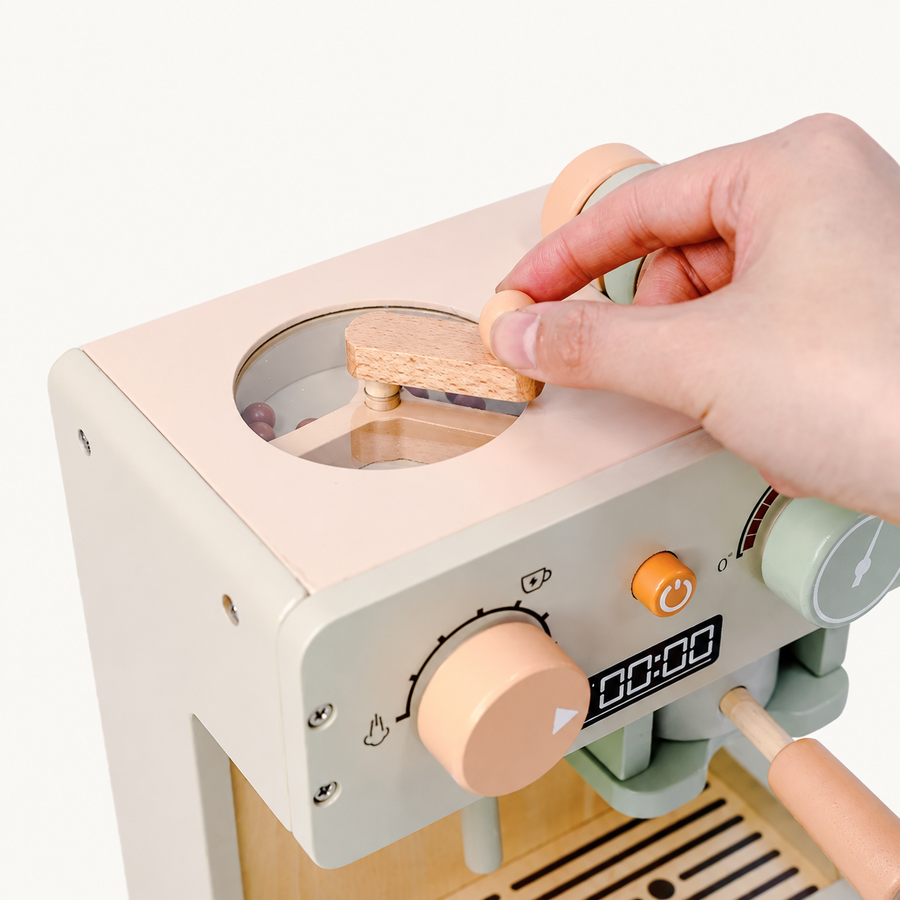 Wooden Toy Coffee Machine Set