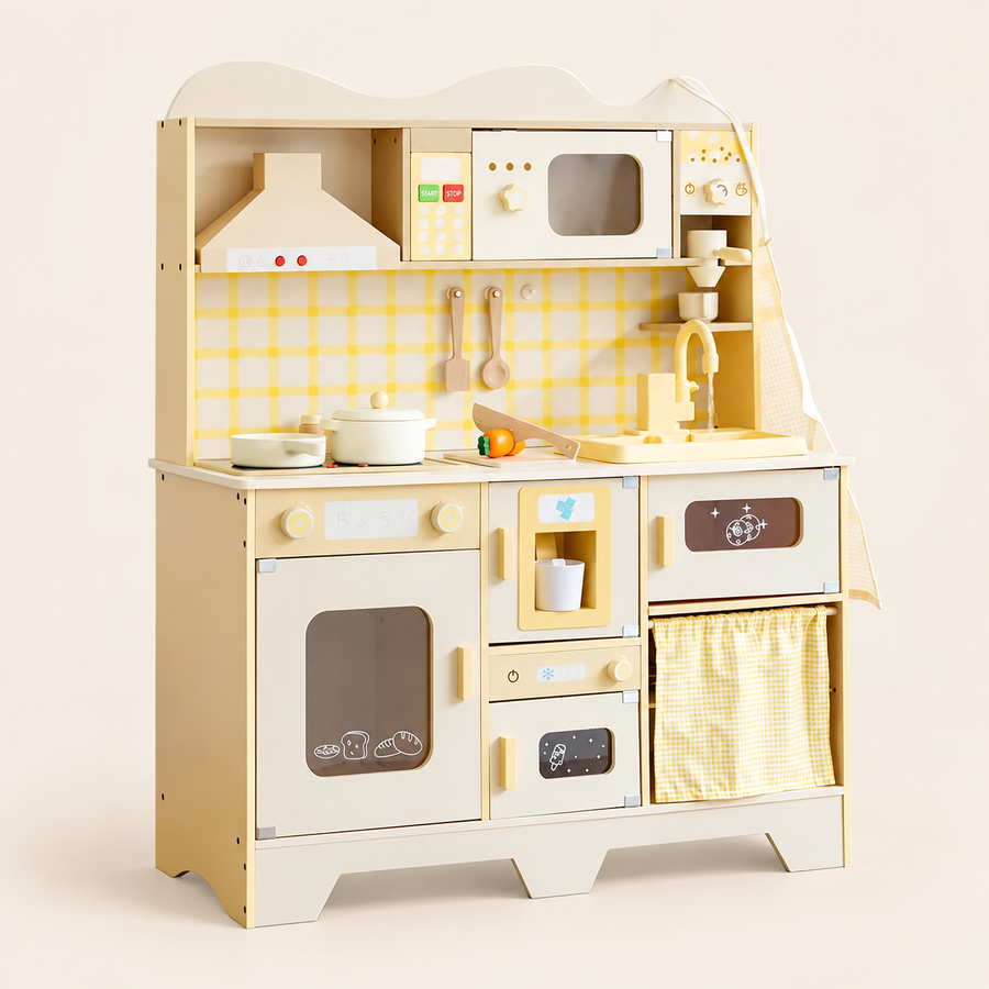Floral Wooden Play Kitchen