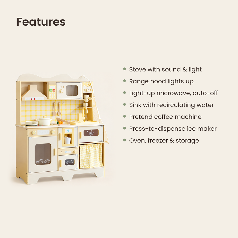 Floral Wooden Play Kitchen