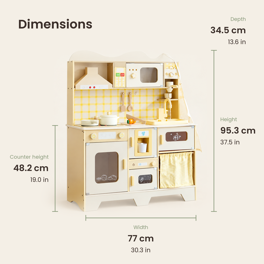 Floral Wooden Play Kitchen