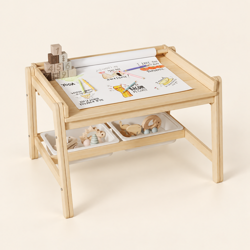 Kids Wooden Art Table and Chair