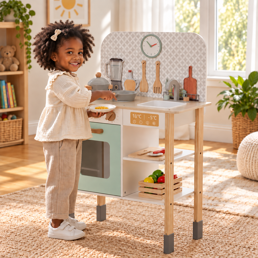 Little Chef Wooden Play Kitchen