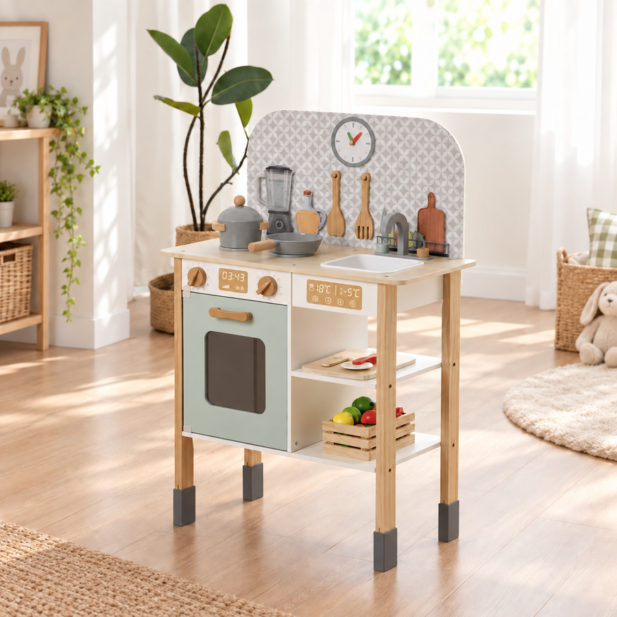 Little Chef Wooden Play Kitchen