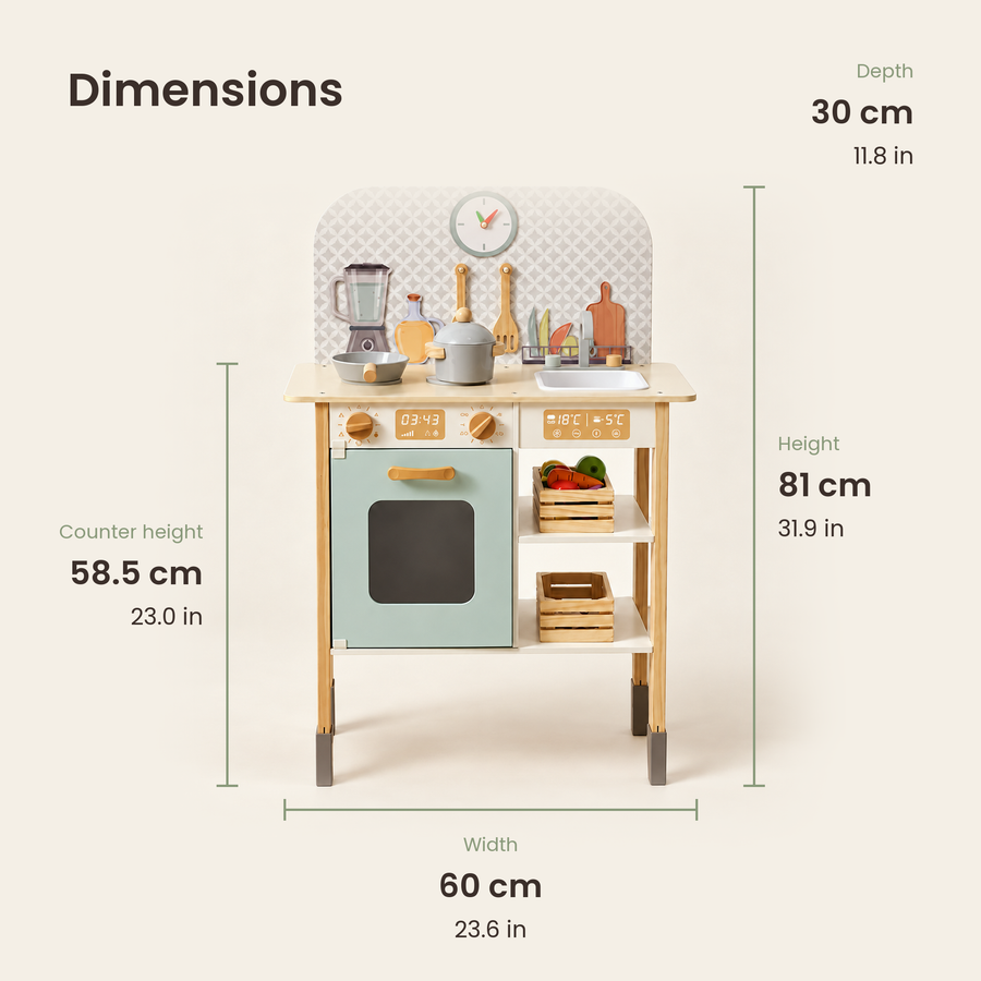 Little Chef Wooden Play Kitchen