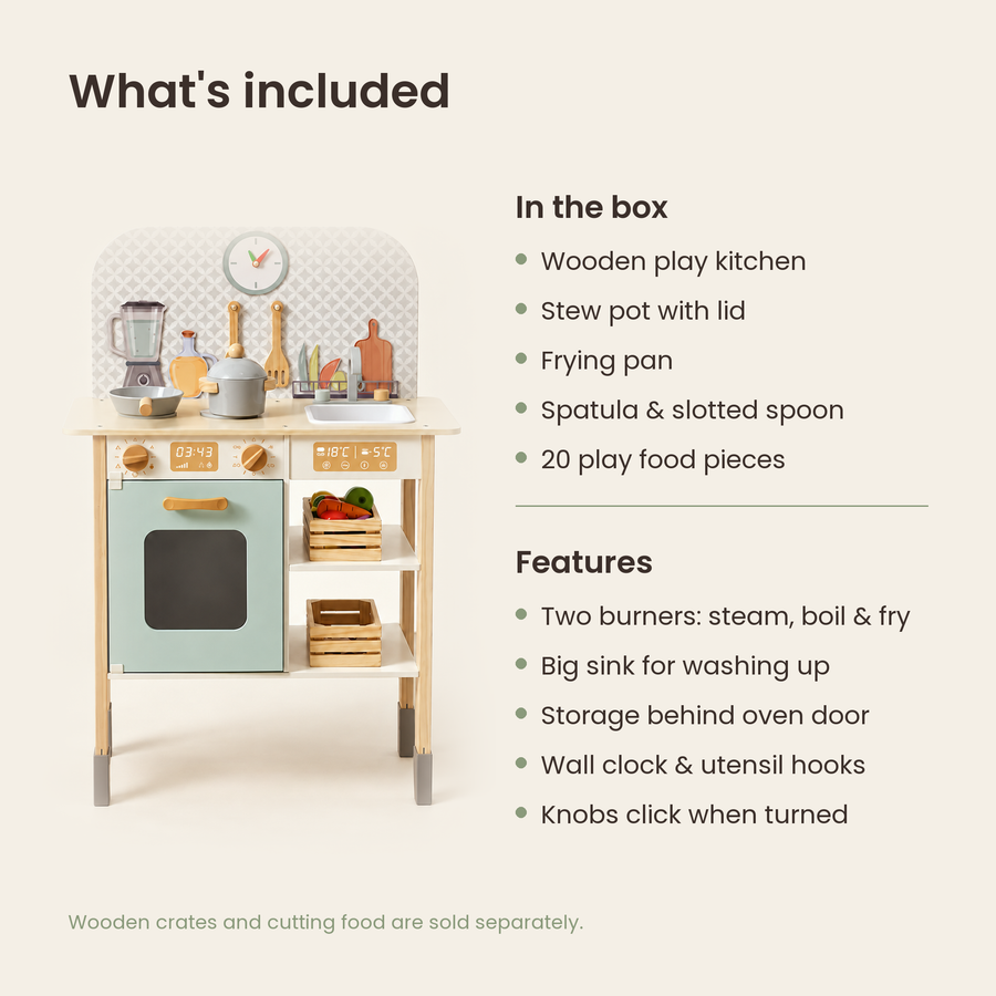 Little Chef Wooden Play Kitchen