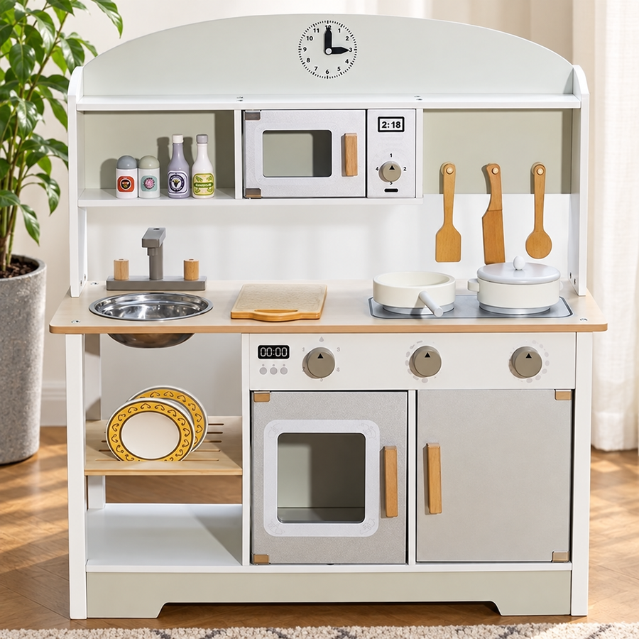 Large Wooden Play Kitchen, Choice of Styles